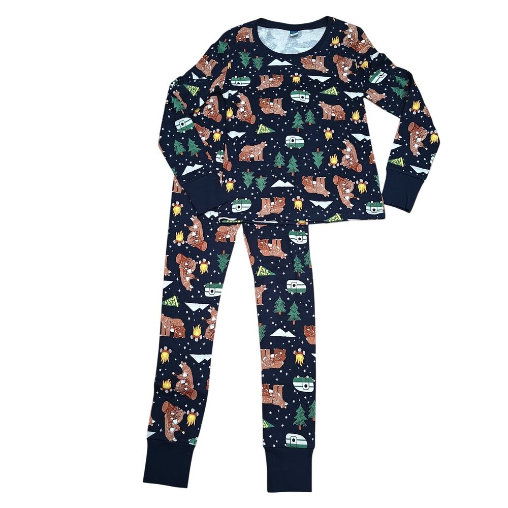 Old Navy Matching Graphic Pajama Set Family Bears Camping Womens Xsmall